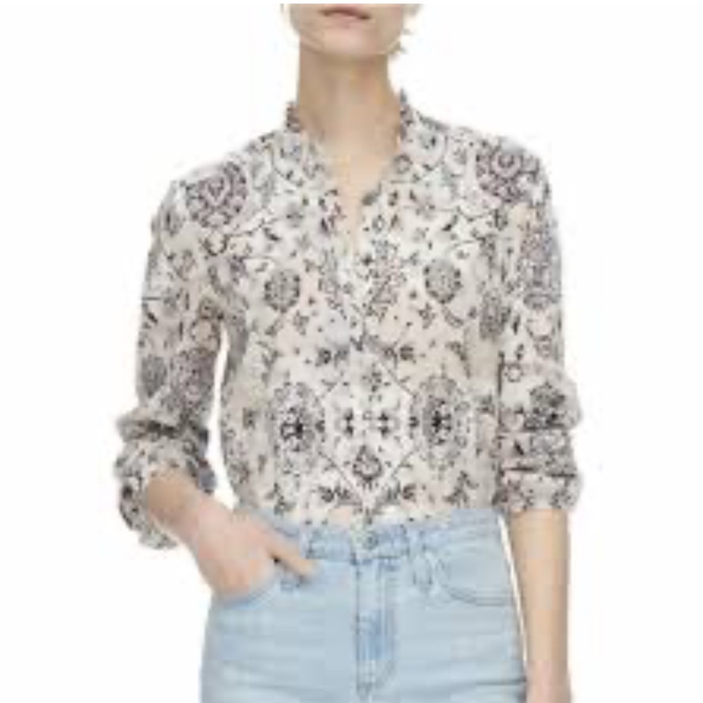 Rebecca Taylor Floral Blouse Size 10 in excellent condition
